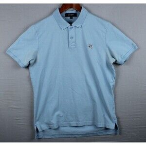 Chevignon Original Design Light Blue Pique Polo Golf Rugby Shirt Size Medium